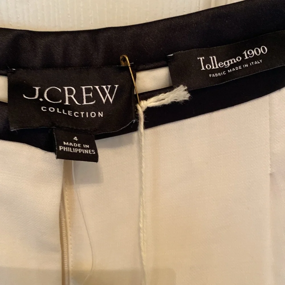 JCrew Collection pleated tuxedo wide leg pants; size 4; NWT - Picture 9 of 12